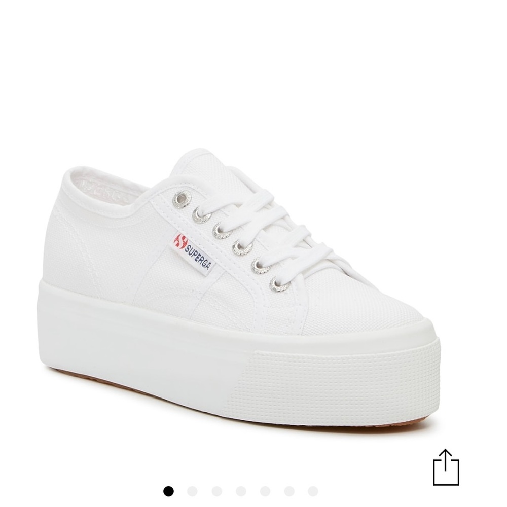 2790 Superga White Platform Sneakers